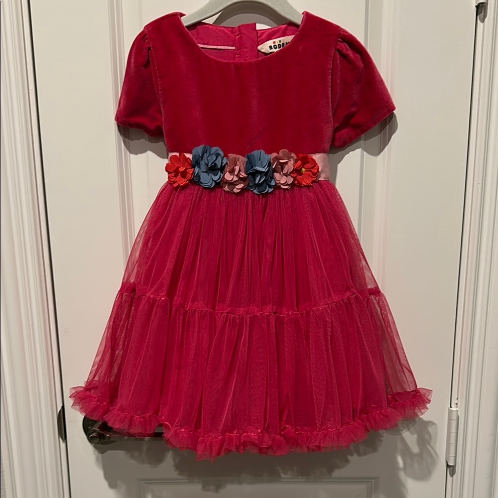 Mini Boden Dress with Floral Accents
